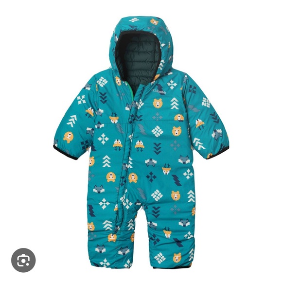 Columbia Infant Boys' Powder Lite Reversible Bunting Suit - Picture 2 of 8